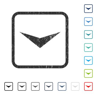 Simge kauçuk filigran aşağı ok ucu