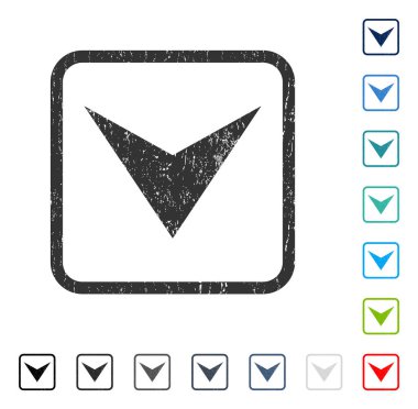 Simge kauçuk filigran aşağı ok ucu