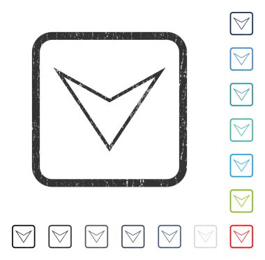 Simge kauçuk filigran aşağı ok ucu