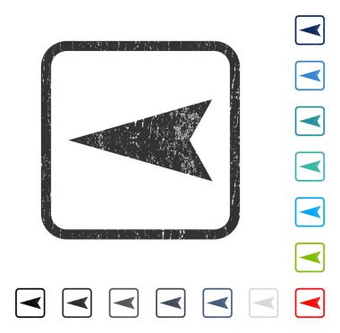 Ok ucu sol simgesi kauçuk filigran