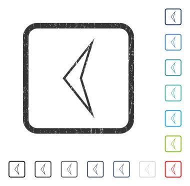 Ok ucu sol simgesi kauçuk filigran