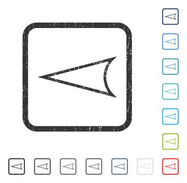 Ok ucu sol simgesi kauçuk filigran