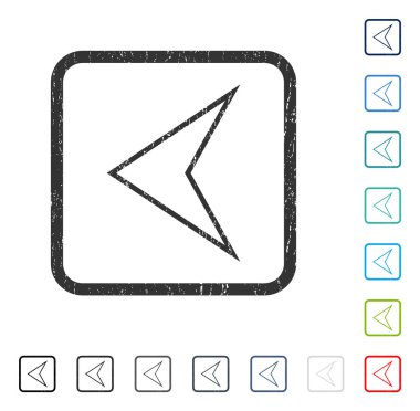 Ok ucu sol simgesi kauçuk filigran