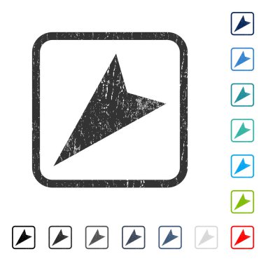 Ok ucu sol aşağı simgesi kauçuk filigran