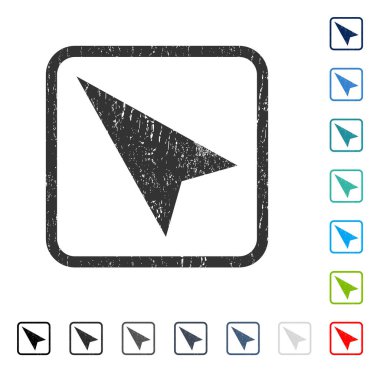 Ok ucu sol yukarı simgesi kauçuk filigran