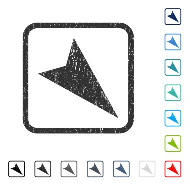 Ok ucu sağ aşağı simgesi kauçuk filigran