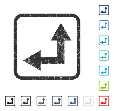 Simge kauçuk kadar sol çatallanma ok filigran