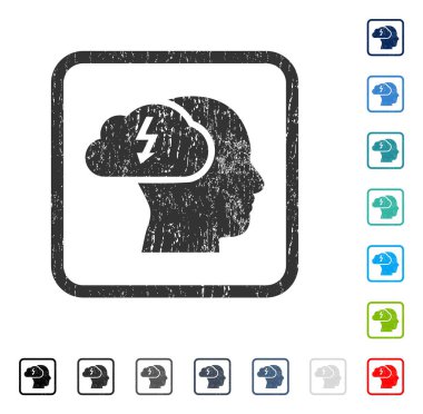 Beyin fırtınası simgesi kauçuk filigran