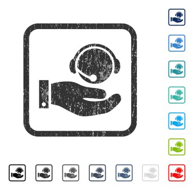 Çağrı Merkezi hizmeti simge kauçuk filigran