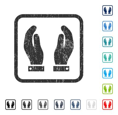 Eller simgesini kauçuk filigran bakım