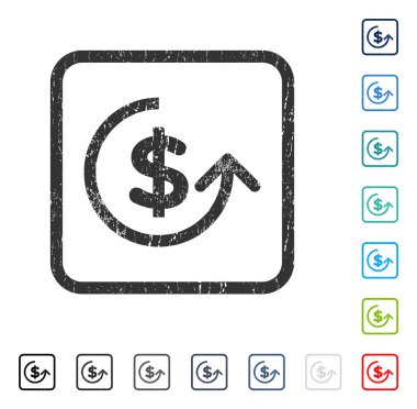 Ters ibraz simgesi kauçuk filigran