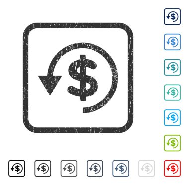 Ters ibraz simgesi kauçuk filigran