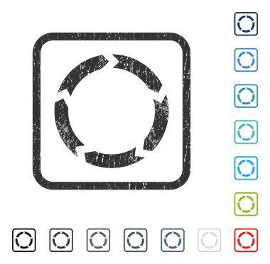 Dolaşım simgesi kauçuk filigran