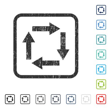 Dolaşım okları simge kauçuk filigran