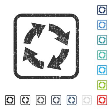 Dolaşım simgesi kauçuk filigran