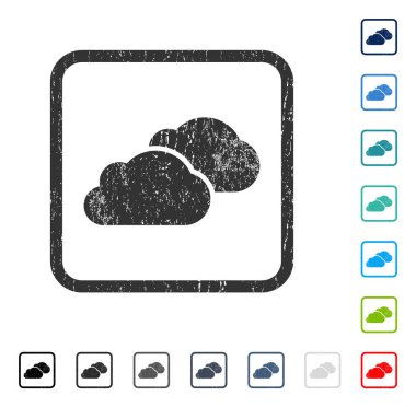 Bulutlar simgesi kauçuk filigran