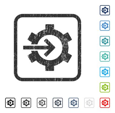 COG Tümleştirme simgesi kauçuk filigran