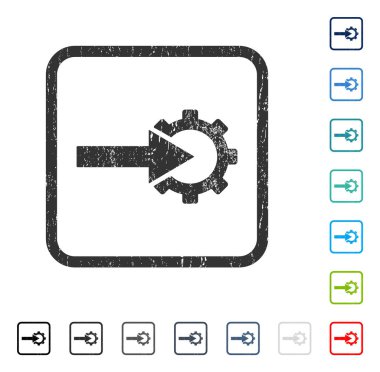 COG Tümleştirme simgesi kauçuk filigran