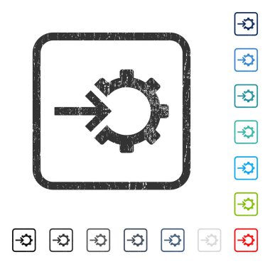COG Tümleştirme simgesi kauçuk filigran