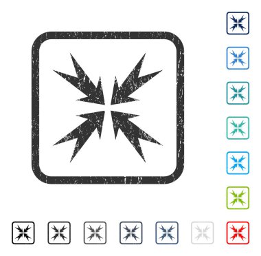 Sıkıştırma ok simgesi kauçuk filigran