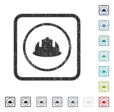 İnşaat kask simgesi kauçuk filigran