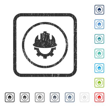 Geliştirme kask simgesi kauçuk filigran