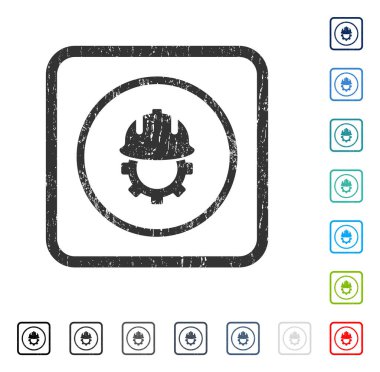 Geliştirme kask simgesi kauçuk filigran