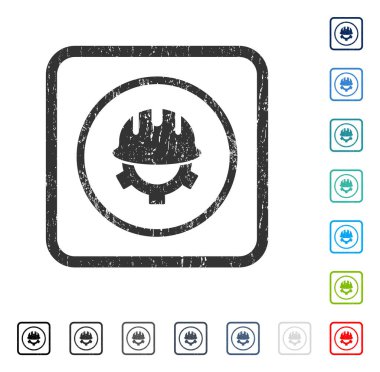 Geliştirme kask simgesi kauçuk filigran