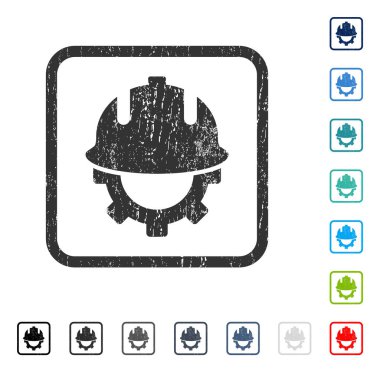 Geliştirme kask simgesi kauçuk filigran