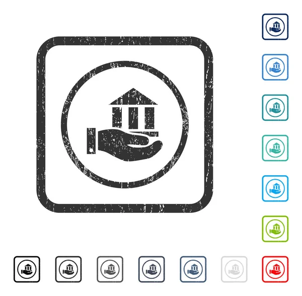 Banka hizmet simgesi kauçuk filigran