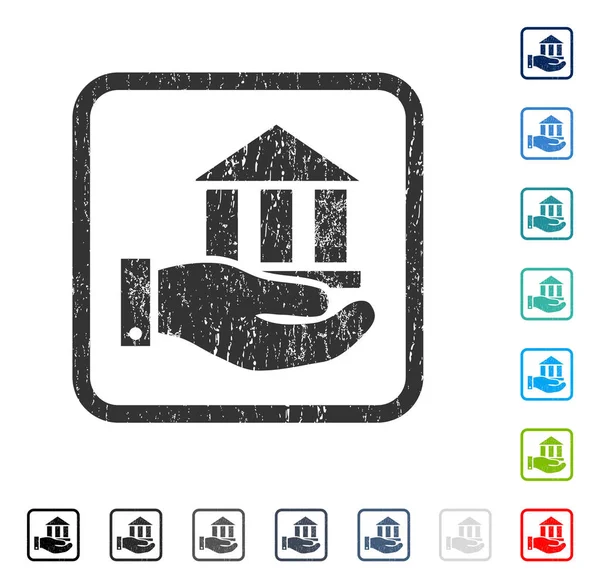 Banka hizmet simgesi kauçuk filigran