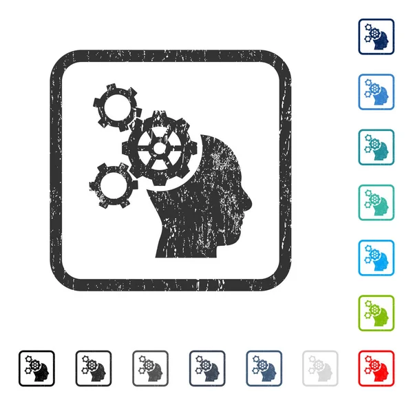 Beyin mekaniği simgesi kauçuk filigran