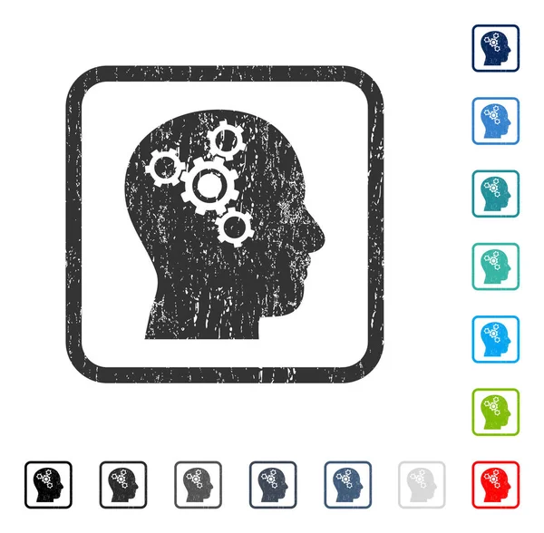 Beyin mekaniği simgesi kauçuk filigran