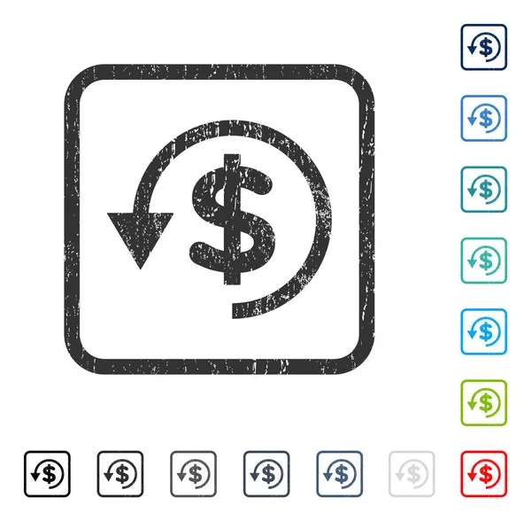 Chargeback Symbol Gummiwasserzeichen — Stockvektor