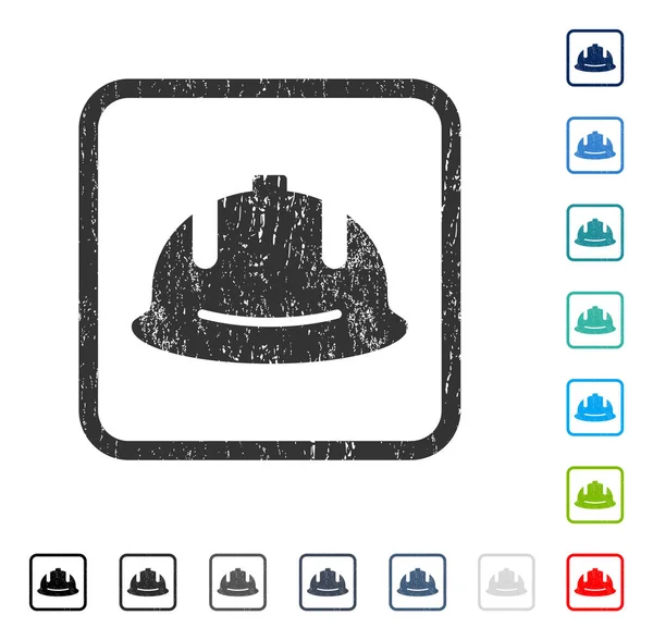 İnşaat kask simgesi kauçuk filigran