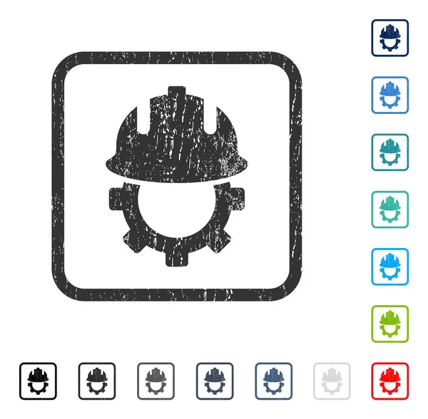 Geliştirme kask simgesi kauçuk filigran