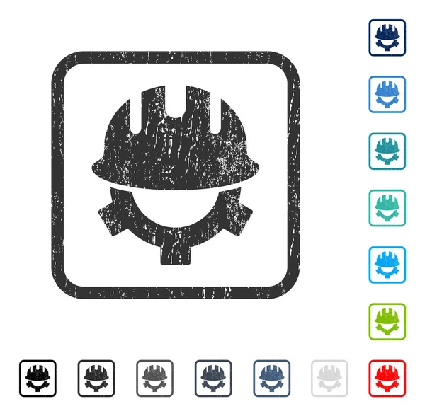 Geliştirme kask simgesi kauçuk filigran