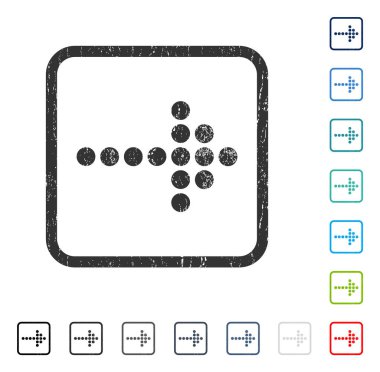Noktalı ok sağ simge kauçuk filigran