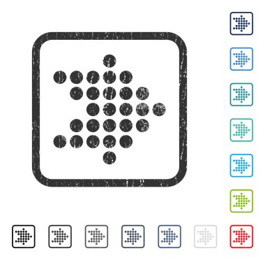 Noktalı ok sağ simge kauçuk filigran