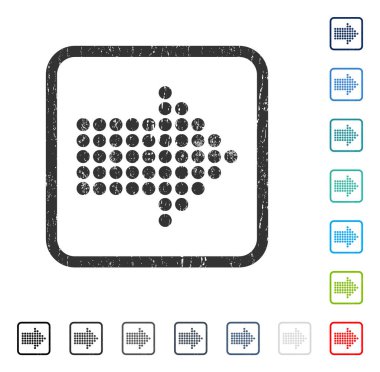 Noktalı ok sağ simge kauçuk filigran