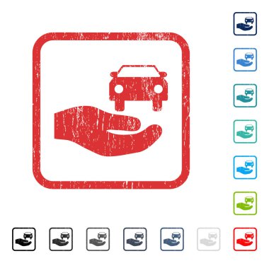 Araba hediye el simgesi kauçuk filigran