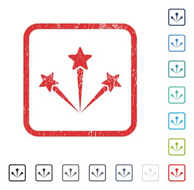 Festival Fireworks simgesini kauçuk filigran