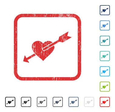 Kalp ok simgesi kauçuk filigran