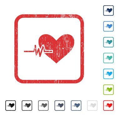 Kalp nabız simgesi kauçuk filigran