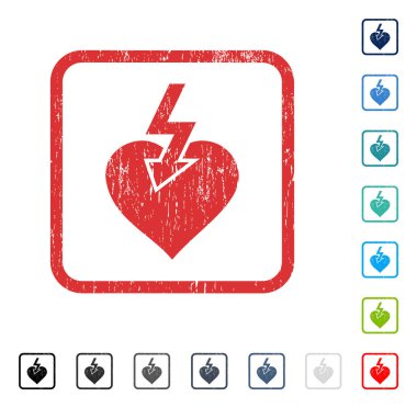 Kalp şok Strike simgesini kauçuk filigran