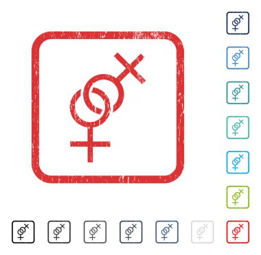 Lezbiyen aşk sembol simge kauçuk filigran