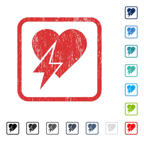 Kalp şok simgesi kauçuk filigran