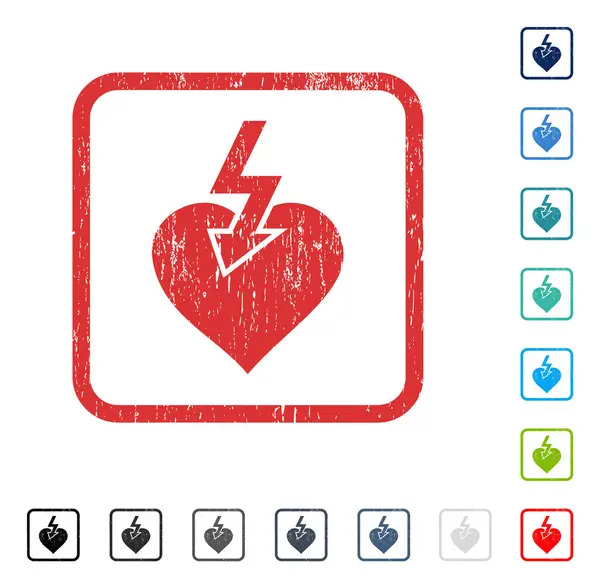 Kalp şok Strike simgesini kauçuk filigran