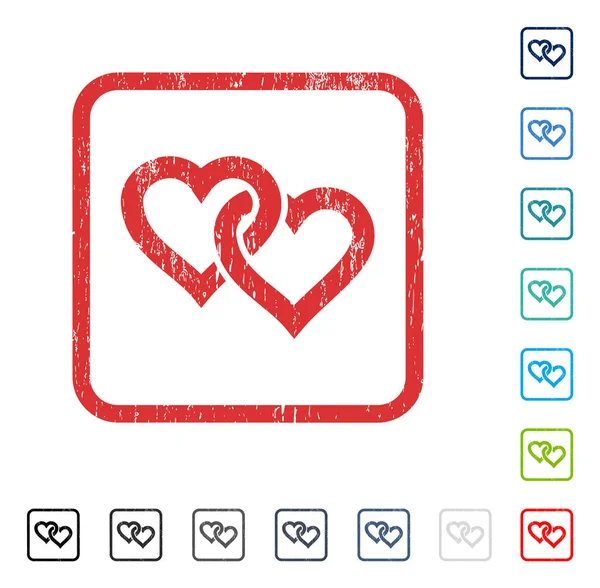 Bağlantılı kalp simgesi kauçuk filigran