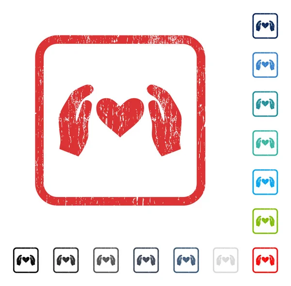 Aşk bakım el simgesi kauçuk filigran